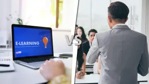 eLearning image versus trainer